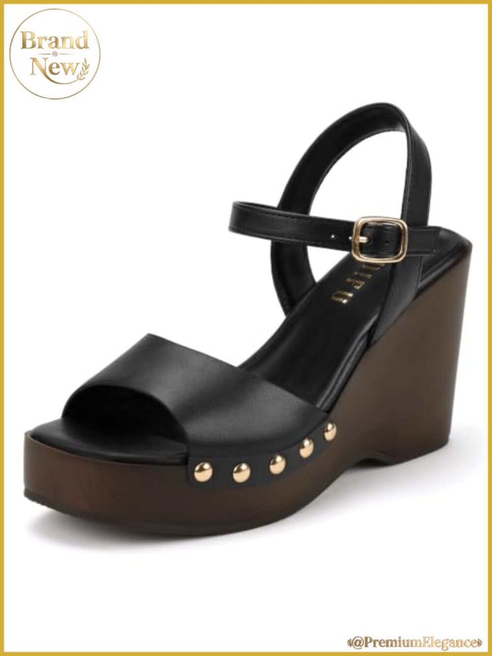Platform Wedge Sandals Square Toe Ankle Strap Summer Dressy